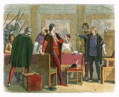 Richard befiehlt die Verhaftung von Hastings von James William Edmund Doyle
