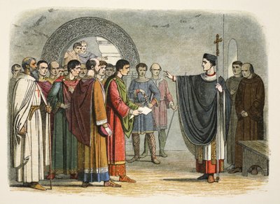 Thomas Becket verbietet dem Earl of Leicester, über ihn zu urteilen von James William Edmund Doyle