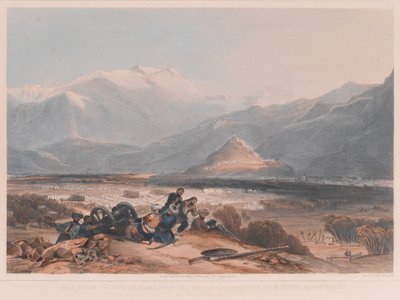 Blick auf Bala Hissai und die Stadt Kabul, mit den britischen Kantonen vom Ba Marco Hill von James after Rattray