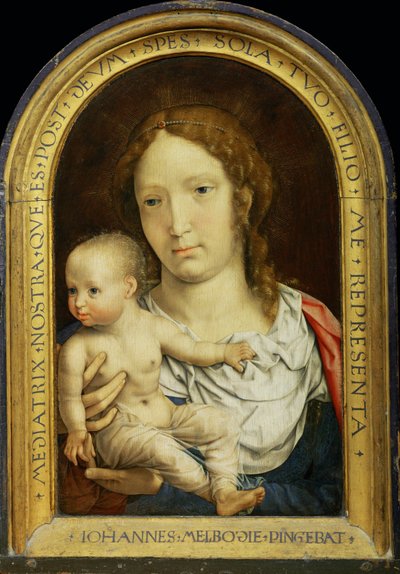 Carondelet-Diptychon: Jungfrau und Christuskind von Jan (c.1472-c.1533) Gossaert