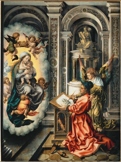 Heiliger Lukas malt die Madonna von Jan (c.1472-c.1533) Gossaert