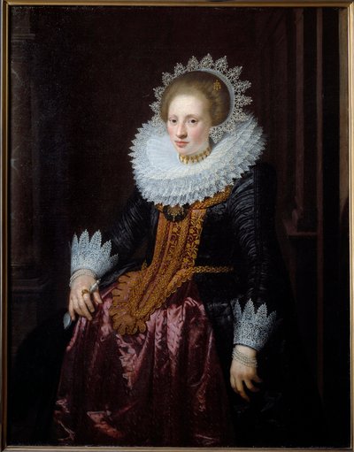 Porträt einer Frau, früher bekannt als Porträt von Madame Vrydags Van Vollenhoven von Jan Anthonisz. van Ravesteyn