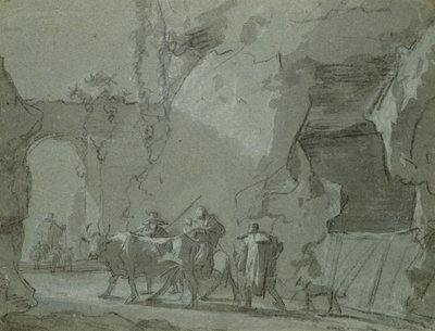 Hirten vor einem Torbogen, ca. 1650-52 von Jan Asselijn