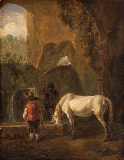 Ein trinkendes Pferd von Jan Both