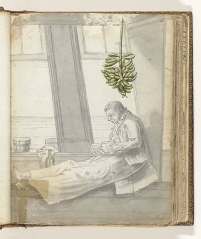 Mann mit Buch am Fenster von Jan Brandes