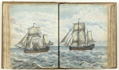 Schwedische Brigg auf See von Jan Brandes