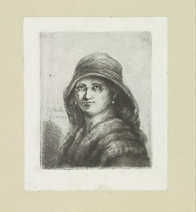 Junge Frau mit Kapuze von Jan Chalon