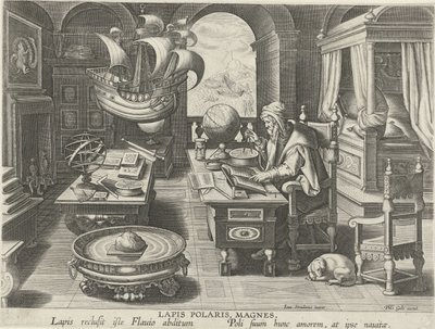 Erfindung des Kompasses von Jan Collaert (II) (attributed to)