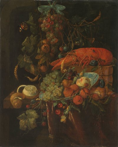 Stillleben mit Früchten und einem Hummer von Jan Davidsz. de Heem (copy after)
