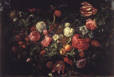 Stillleben mit Blumen und Früchten von Jan Davidsz de Heem