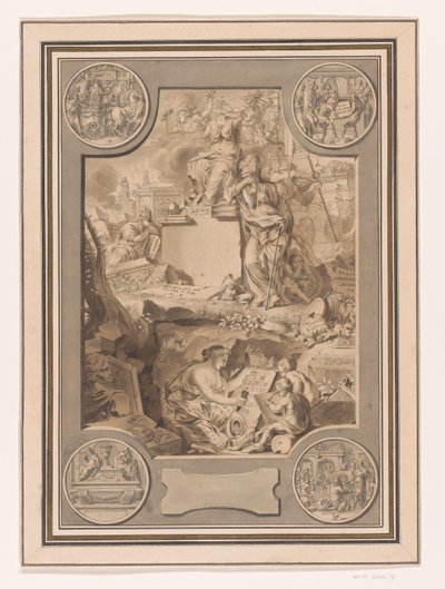 Frontispiz-Design aus Corpus Inscriptionum von Jan Goeree