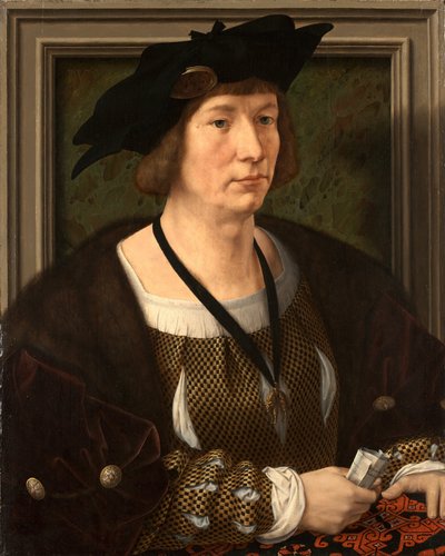 Porträt von Hendrik III, Graf von Nassau-Breda von Jan Gossaert
