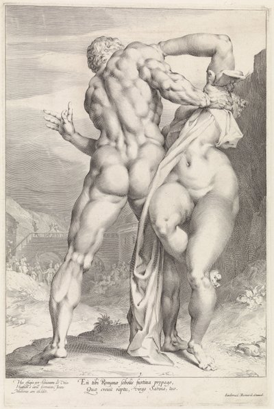 Raub einer Sabinerin, Rückansicht (Raub einer Sabinerin) von Jan Harmensz. Muller