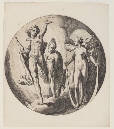 Der vierte Tag, Tafel 5, aus Schöpfung der Welt von Jan Harmensz. Muller