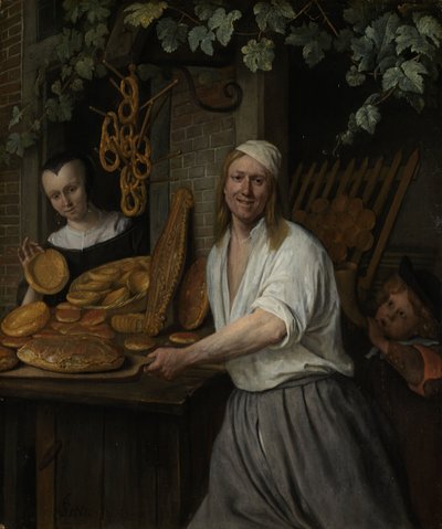 Der Bäcker Arent Oostwaard und seine Frau Catherina Keizerswaard, 1658 von Jan Havickszoon Steen