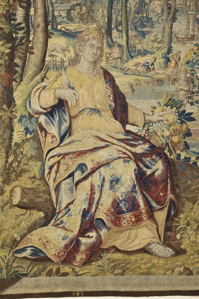 Pomona (Detail) aus Vertumnus und Pomona von Jan II Raes