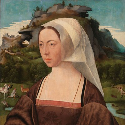 Porträt einer unbekannten Frau von Jan Jansz Mostaert
