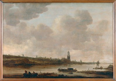 Blick auf Rhenen am Rhein mit der Kirche St. Cunera von Jan Josephsz van Goyen