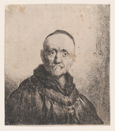 Büste eines alten Mannes, Frontal von Jan Lievens