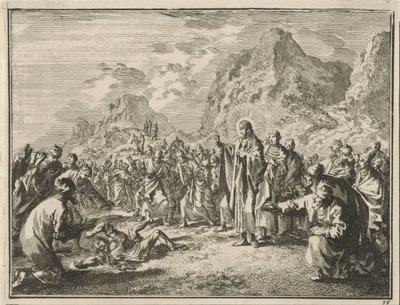 Christus heilt ein besessenes Kind von Jan Luyken