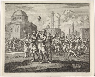 Enthauptung eines Mönchs während Unruhen in Konstantinopel von Jan Luyken