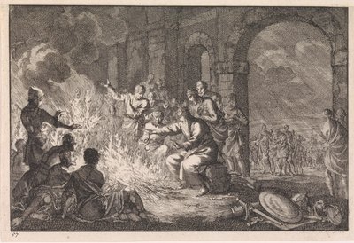 Paulus wird auf Malta von einer Viper gebissen von Jan Luyken