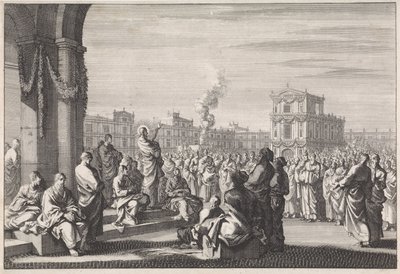 Predigt Christi vor dem Tempel von Jan Luyken