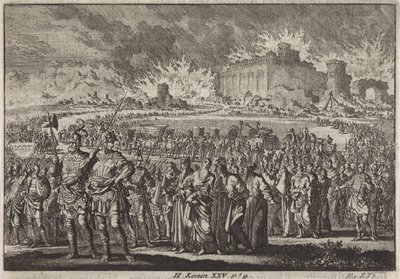 Zerstörung Jerusalems durch das babylonische Heer von Jan Luyken