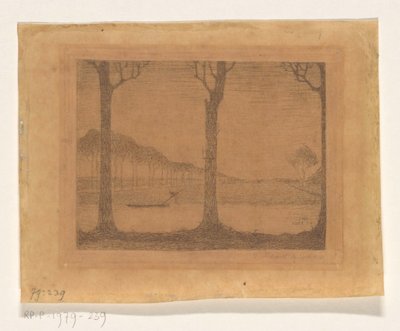 Bäume entlang des Kanals bei der Woudsterweg von Jan Mankes (signed by artist)