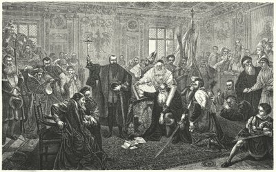 Gründung der polnisch-litauischen Union durch die Union von Lublin von Jan Alojzy Matejko