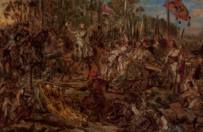 Kościuszko bei Racławice, Skizze von Jan Matejko