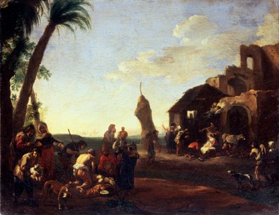 Die Anbetung des Christkindes von Jan Miel