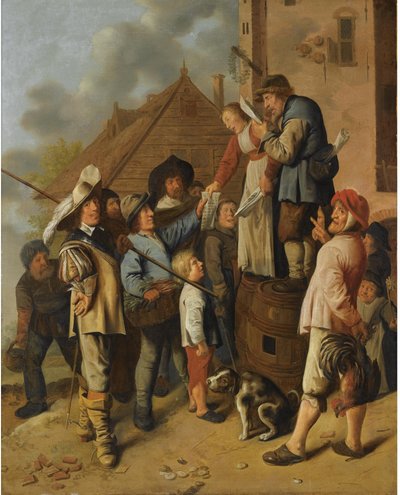 Volkssänger, die ihre Lieder verkaufen von Jan Miense Molenaer