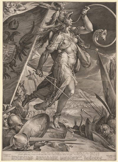 Bellona führt die Armeen des Kaisers gegen die Türken, 1600 von Jan Muller