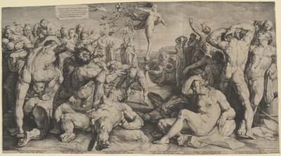 Fortuna verteilt ihre Gaben von Jan Muller, after Cornelis Cornelisz van Haarlem