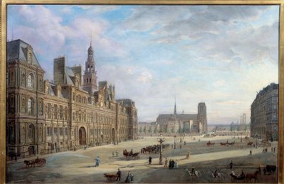 Das Rathaus von Paris im Jahr 1868 von Jan Ostoja Mioduszewski