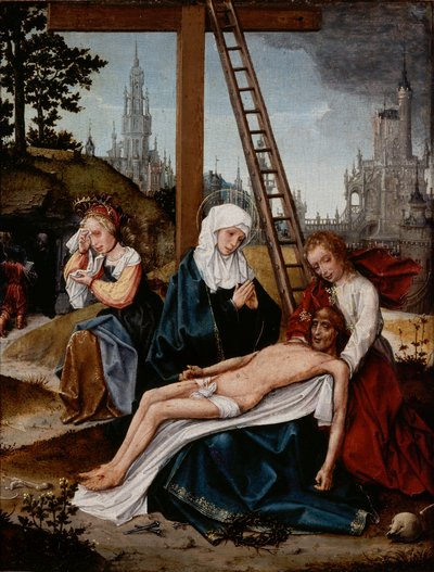 Beweinung, um 1510-15 von Jan Provoost