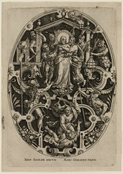 Verrat an Christus, aus Passion Christi von Jan Sadeler I