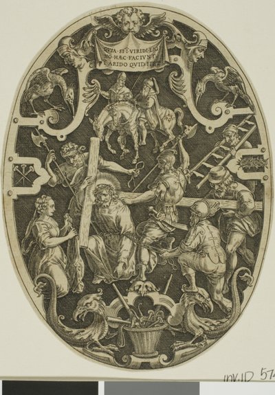 Kreuztragung, aus Passion Christi von Jan Sadeler I