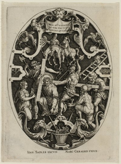 Kreuztragung, aus der Passion Christi von Jan Sadeler I