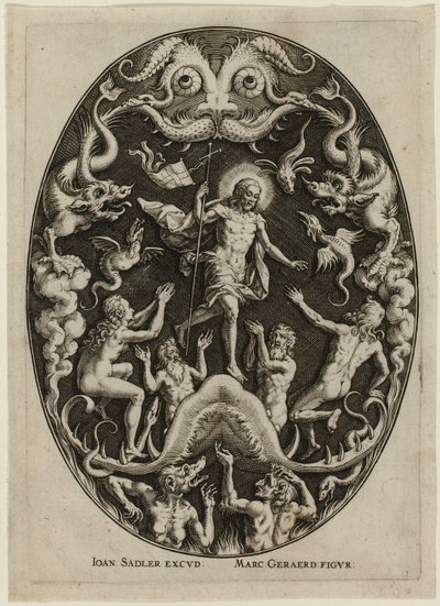 Christus in der Vorhölle, aus Passion Christi von Jan Sadeler I