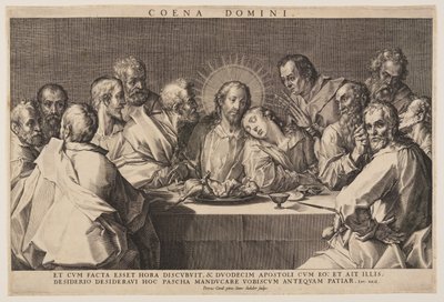 Das letzte Abendmahl von Jan Sadeler I