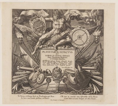 Titelseite, aus Die sieben Planeten von Jan Sadeler I