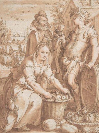Herbst, Studie für einen Stich, n.d. von Jan Saenredam