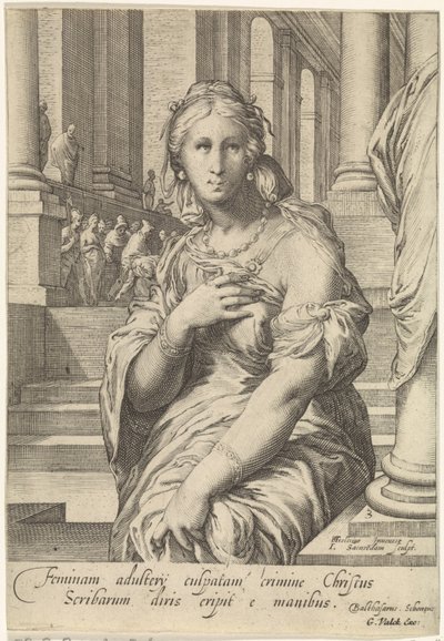 Die Ehebrecherin von Jan Saenredam