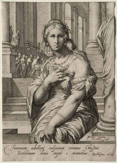 Heldinnen des Neuen Testaments: Die Ehebrecherin von Jan Saenredam