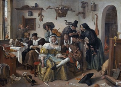 Hütet euch vor Luxus ("In Weelde Siet Toe") von Jan Steen