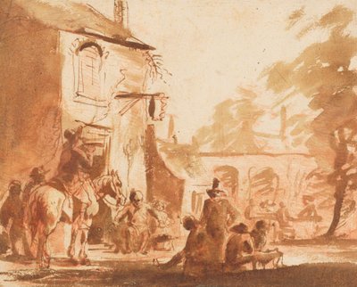 Rast vor dem Gasthaus von Jan Steen