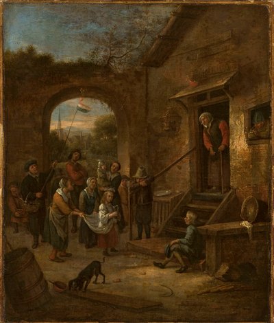 Maifest (Almosensammeln) von Jan Steen