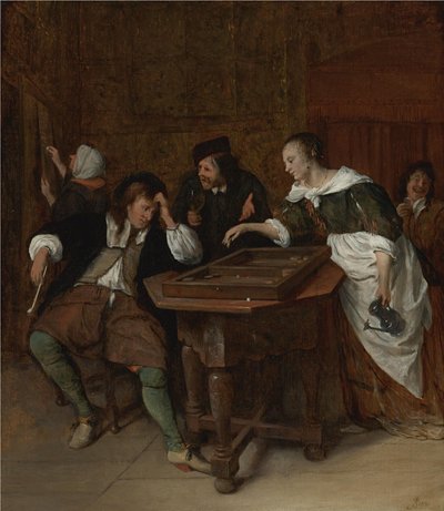 Die Tric-Trac-Spieler von Jan Steen